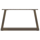 Coffee Table Legs V-Shape 2 pcs Natural Steel 60x cm Steel 4012535