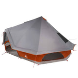 Tipi Tent with Roof Grey and Orange 680 x 430 x 270 cm Taffeta 42000962