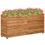 Raised Bed 150x40x72 cm Recycled Teak Wood and Steel 47429