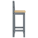 Bar Chairs 2 pcs Grey Solid Wood Pine 4005694