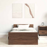 Bed Frame without Mattress Brown Oak 90x190 cm Single Engineered Wood 835945