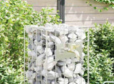 Gabion Faucet 4 pcs Silver 25 x 25 x 100 cm Galvanised Steel 42013414
