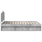 Bed Frame Concerte Grey 150 x 200 cm Solid Pine Wood 3413293