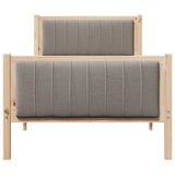 Bed frame Brown and taupe 90 x 200 cm Solid pine wood 878497