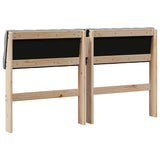 Upholstered Headboard Light Grey 160 cm Solid Pine Wood 879164