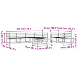 Outdoor Sofa Set 7 pcs Natural Solid Acacia Wood 3367212