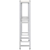 2-Layer Tyre Shelves 2 pcs Silver 110x40x180 cm Steel&Engineered Wood 4016969