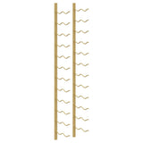 Wall Mounted Wine Rack for 24 Bottles Gold Iron 340884