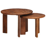 Nesting Coffee Tables 2 pcs Honey Brown Solid Mango Wood 4104653