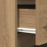 Bedside Cabinets with 3 Drawers 2 pcs Artisan Oak 39x35x65 cm 861354