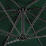 ZNTS Cantilever Garden Parasol with Aluminium Pole Green 250x250 cm 44617