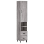 Highboard Grey Sonoma 34.5x34x180 cm Engineered Wood 3198935