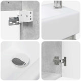 Bathroom Vanity Unit with Tap Concrete Grey 45.5 x 22.5 x 84 cm 889514