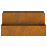 Garden Planter Rusty 100 x 60 x 45 cm Weathering Steel 865875
