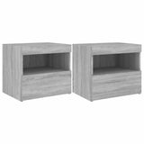 Bedside Cabinets with LED Lights 2 pcs Grey Sonoma 50x40x45 cm 836774