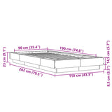 Bed Frame without Mattress Brown Oak 90x190 cm Single 3281244