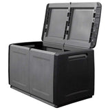 Garden Storage Box 96x53x57 cm 230 L Dark Grey and Black 151817