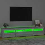 TV Cabinet with LED Lights Grey Sonoma 210x35x40 cm 3152736