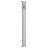 Outdoor Floor Lamp with Outlet Silver 110cm Stainless Steel 4006375