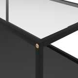 Coffee Table Transparent and Black 100x50x35 cm Tempered Glass 322901