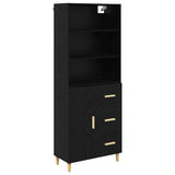 Highboard Black Oak 69.5 x 32.5 x 180 cm Engineered Wood 3416160