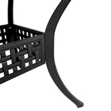 ZNTS Garden Table Black 80x80x75 cm Cast Aluminium 4002812