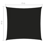 ZNTS Sunshade Sail Oxford Fabric Square 4x4 m Black 135744