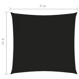 ZNTS Sunshade Sail Oxford Fabric Square 4x4 m Black 135744