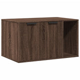 Cat Litter Box Enclosure Brown Oak 80x50x45 cm Engineered Wood 857739