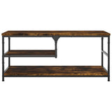 Coffee Table Smoked Oak 90x49x40 cm Engineered Wood 835311