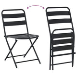 Garden Bistro Set Folding 3 pcs Anthracite Steel 42010318