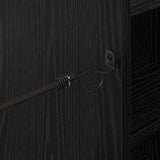 Golf Cabinet with Wheel Plain Black Oak 120 x 45 x 98 cm 899472