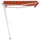 Freestanding Manual Retractable Awning 300x250 cm Orange/Brown 3069500
