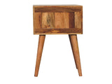 Solid Wood Mini Oak-ish Bedside, 2 Drawers, Brown B2743P402998