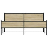 Metal Bed Frame without Mattress Sonoma Oak 160x200 cm 3301400