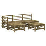 ZNTS 5 Piece Garden Lounge Set Impregnated Wood Pine 3186563