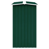 Log Storage Shed Galvanised Steel 172x91x154 cm Green 47080