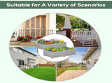 Set of 4 26L Garden Raised Bed Elevated Patio Flower Plant Planter Box PP Vegetables Planting T3398P313625
