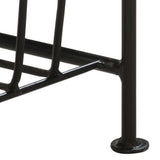 Magazine Rack 40x30x50 cm Solid Mango Wood and Steel 286465