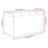 Storage Bench Concrete Grey 82x42x45 cm Engineered Wood 835050