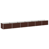 Raised Garden Bed Brown 600 x 80 x 55 cm cold-rolled steel 8006454