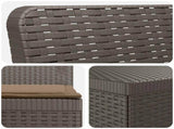 5-Seater Garden Sofa with Cushions Rattan Look PP Light Grey 3444048