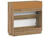 Shoe Cabinet HOORN 78 x 24 x 100 cm Engineered Wood Artisan Oak 897324