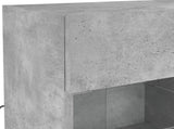 TV Wall Cabinet with LED Lights Concrete Grey 78,5x30x60,5 cm 837102