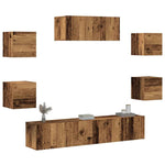 ZNTS 5 Piece TV Cabinet Set Wall-mounted Old Wood 3329207