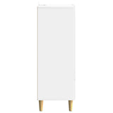 Sideboard High Gloss White 66 x 34.5 x 95 cm Engineered Wood 894669