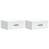 Wall-Mounted Bedside Cabinet 2 pcs White 49 x 34.5 x 20 cm 898956