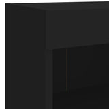7 Piece TV Wall Units with LED Black Engineered Wood 3216584