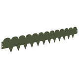 Lawn Edging 20 pcs 103 x 15 cm Steel Olive Green 8008657