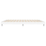 Bed Frame without Mattress White 150x200 cm King Size Engineered Wood 832237